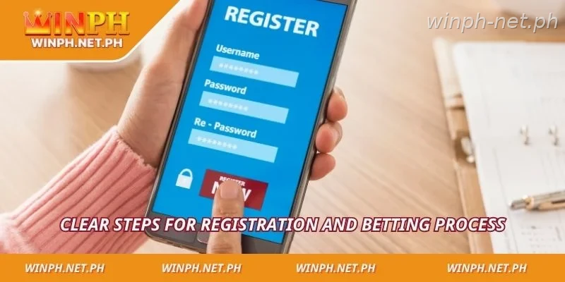 Clear steps for registration and betting process