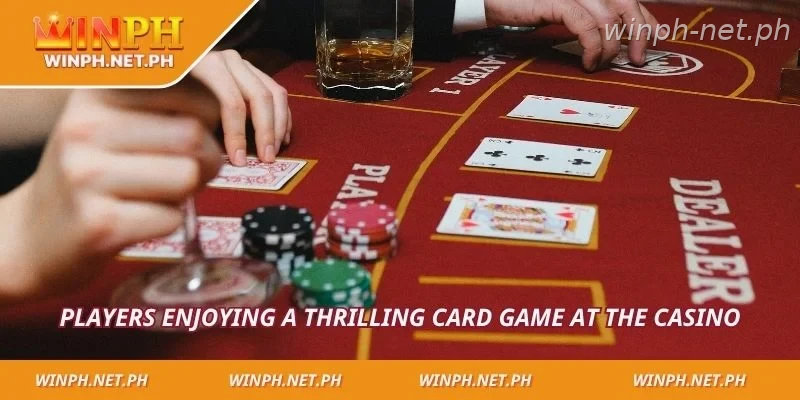 Players enjoying a thrilling card game at the casino