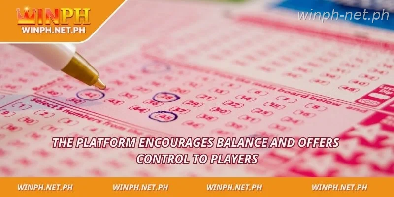 The platform encourages balance and offers control to players